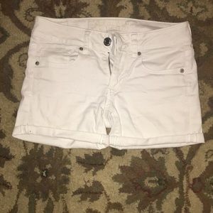 American Eagle white jean shorts
